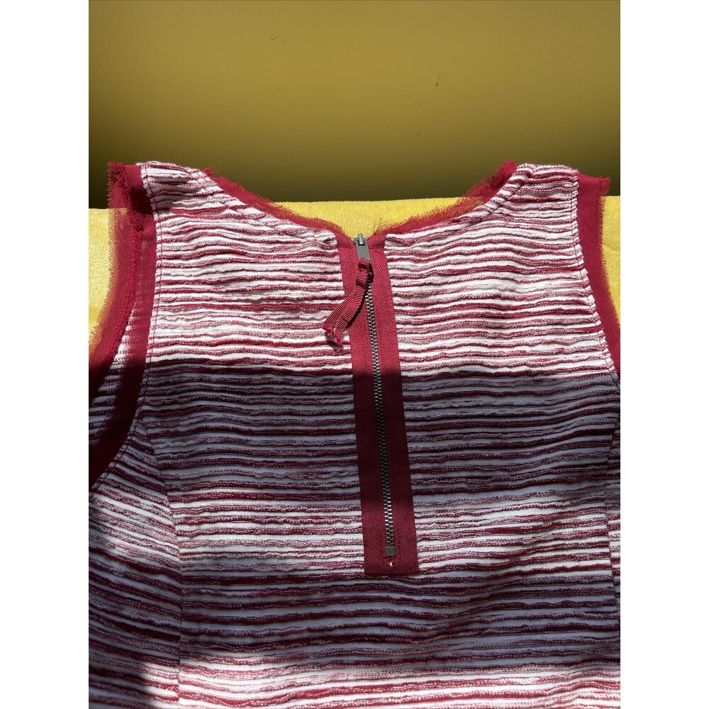 Anthropologie Vanessa Virginia Burgundy Stripes Top S - Picture 6 of 8